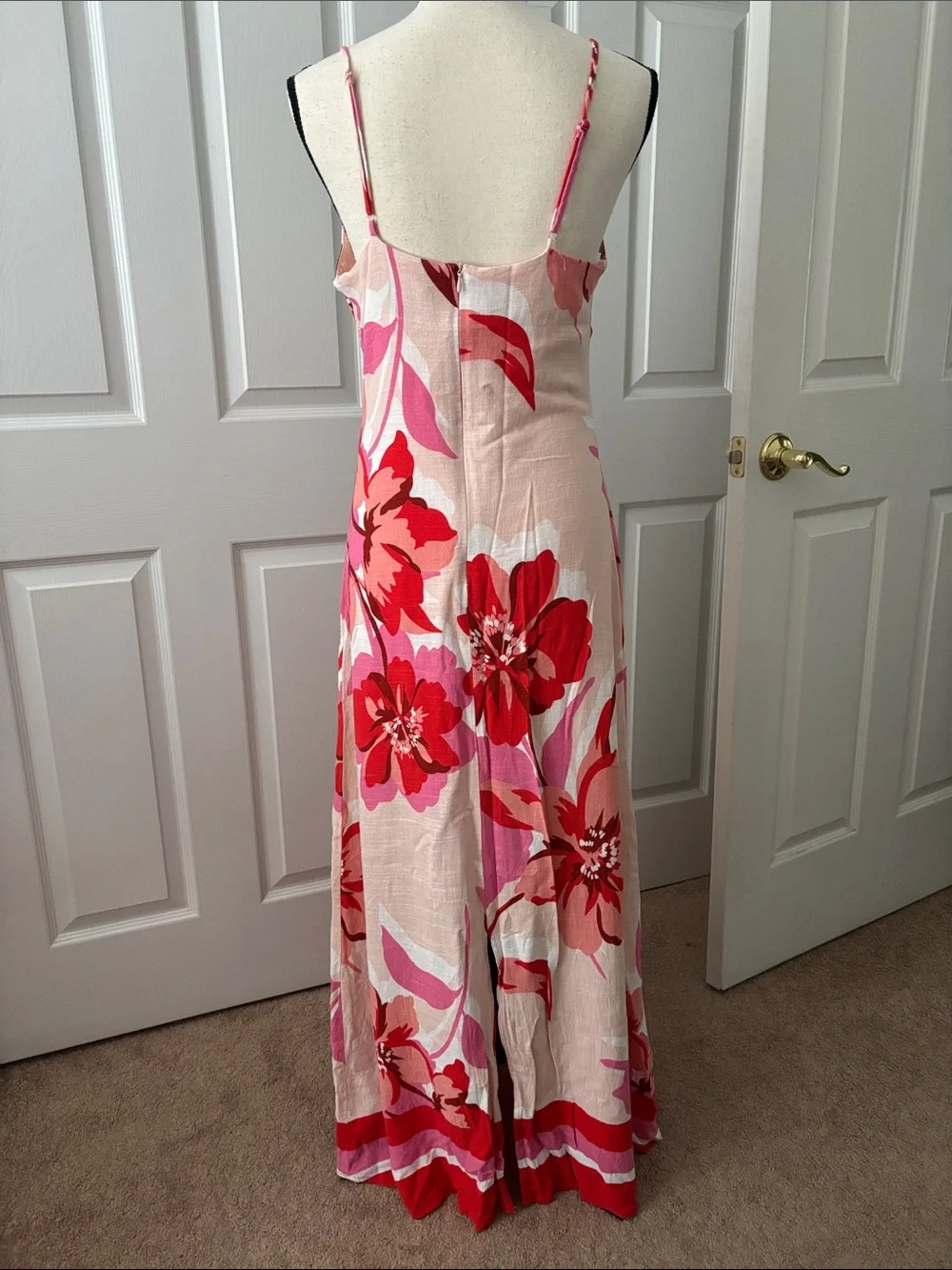 Pink Floral Maxi Dress